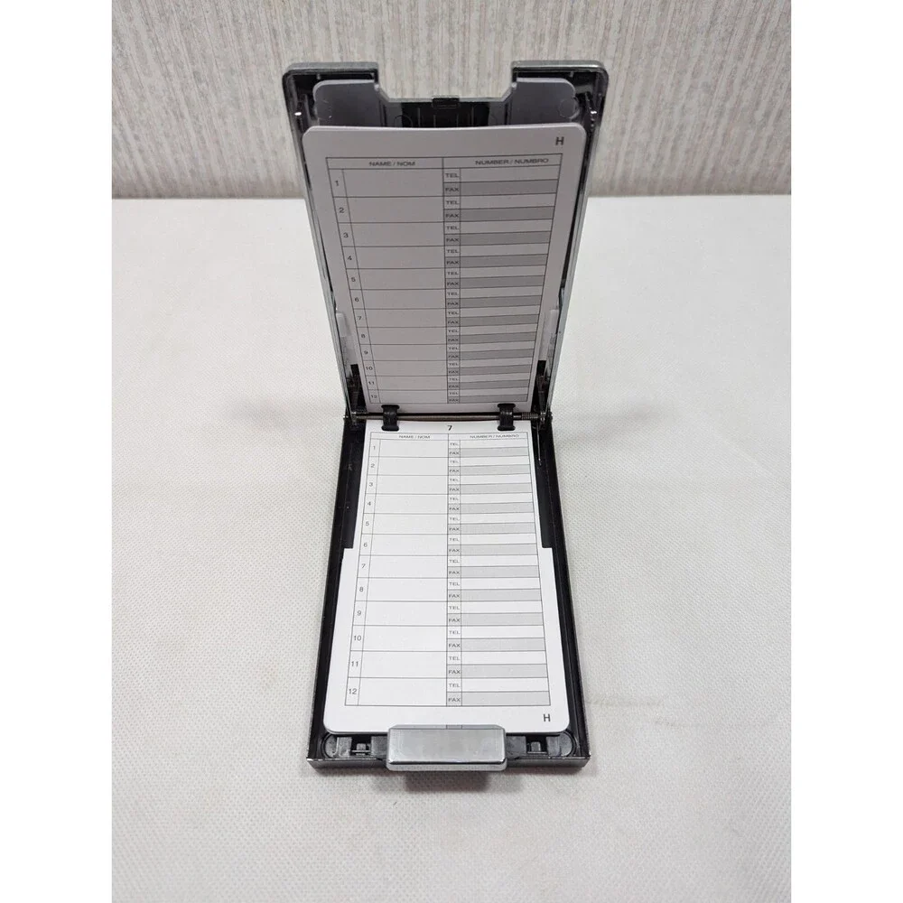 Vintage Telephone Index Rolodex Black Silver